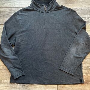Men's John Bartlett Consensus Gray Cotton blend 1/4 Zip Size XL quarter zip‎